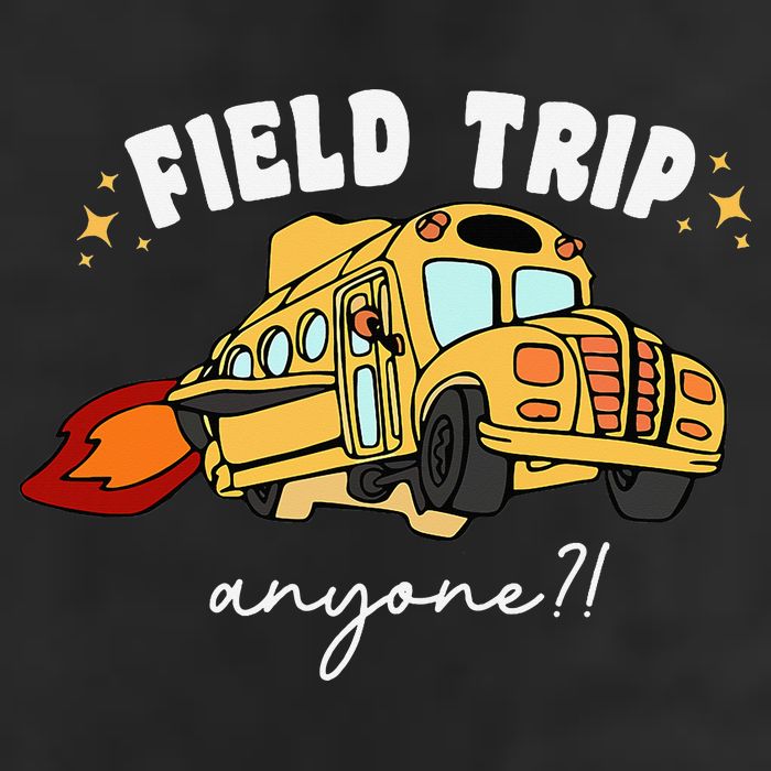 Field Trip Anyone Teacher Field Day Presents 7 Panel Mesh Trucker Snapback Hat