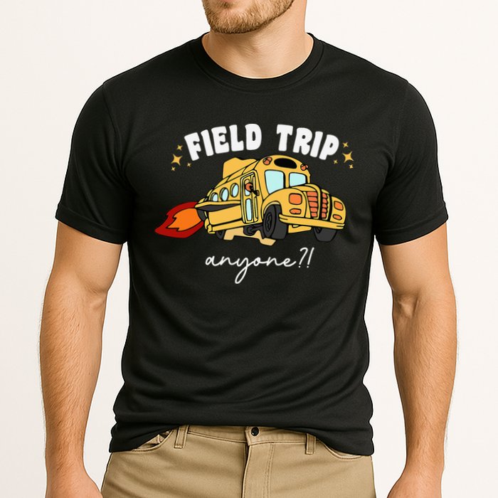 Field Trip Anyone Teacher Field Day Presents Cooling Performance Crew T-Shirt