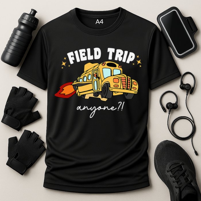 Field Trip Anyone Teacher Field Day Presents Cooling Performance Crew T-Shirt