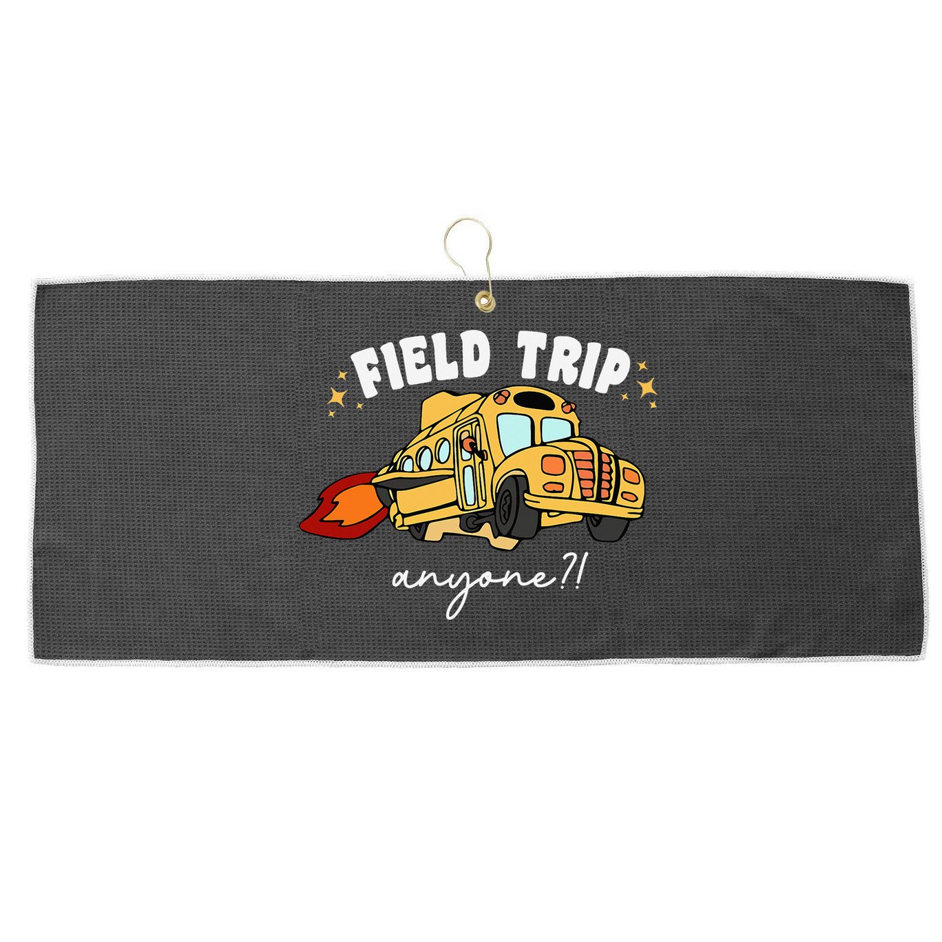 Field Trip Anyone Teacher Field Day Presents Large Microfiber Waffle Golf Towel