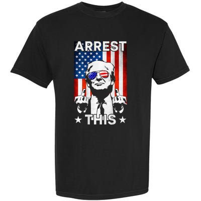 Funny Trump Arrest This American Flag Trump 2024 Garment-Dyed Heavyweight T-Shirt