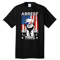 Funny Trump Arrest This American Flag Trump 2024 Tall T-Shirt