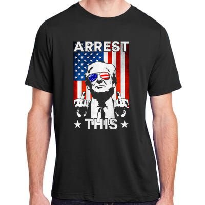 Funny Trump Arrest This American Flag Trump 2024 Adult ChromaSoft Performance T-Shirt