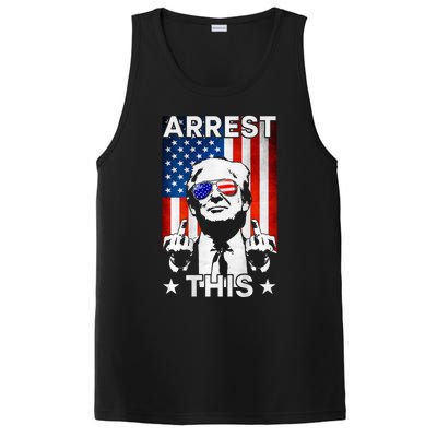 Funny Trump Arrest This American Flag Trump 2024 PosiCharge Competitor Tank