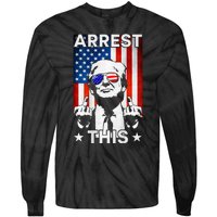 Funny Trump Arrest This American Flag Trump 2024 Tie-Dye Long Sleeve Shirt