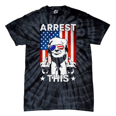 Funny Trump Arrest This American Flag Trump 2024 Tie-Dye T-Shirt