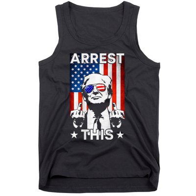 Funny Trump Arrest This American Flag Trump 2024 Tank Top