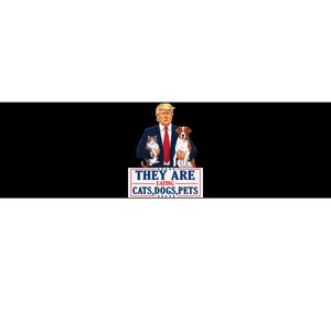 Funny They Are Eating The Dogs The Cats The Pets Trump Gift Bumper Sticker