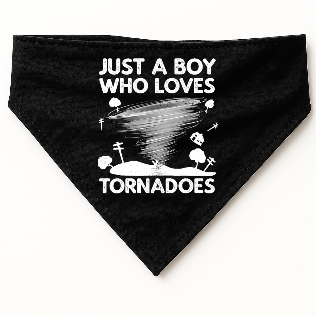 Funny Tornado Art For Boy Weather Storm Tornado Chaser USA-Made Doggie Bandana