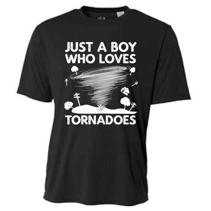 Funny Tornado Art For Boy Weather Storm Tornado Chaser Cooling Performance Crew T-Shirt