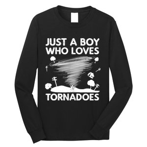 Funny Tornado Art For Boy Weather Storm Tornado Chaser Long Sleeve Shirt