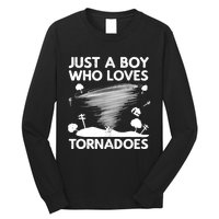 Funny Tornado Art For Boy Weather Storm Tornado Chaser Long Sleeve Shirt