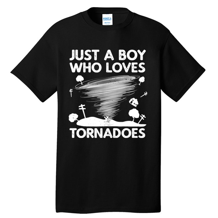 Funny Tornado Art For Boy Weather Storm Tornado Chaser Tall T-Shirt