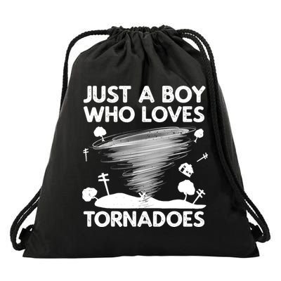 Funny Tornado Art For Boy Weather Storm Tornado Chaser Drawstring Bag