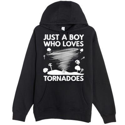 Funny Tornado Art For Boy Weather Storm Tornado Chaser Premium Pullover Hoodie