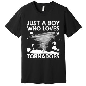 Funny Tornado Art For Boy Weather Storm Tornado Chaser Premium T-Shirt