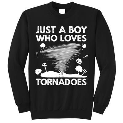 Funny Tornado Art For Boy Weather Storm Tornado Chaser Tall Sweatshirt