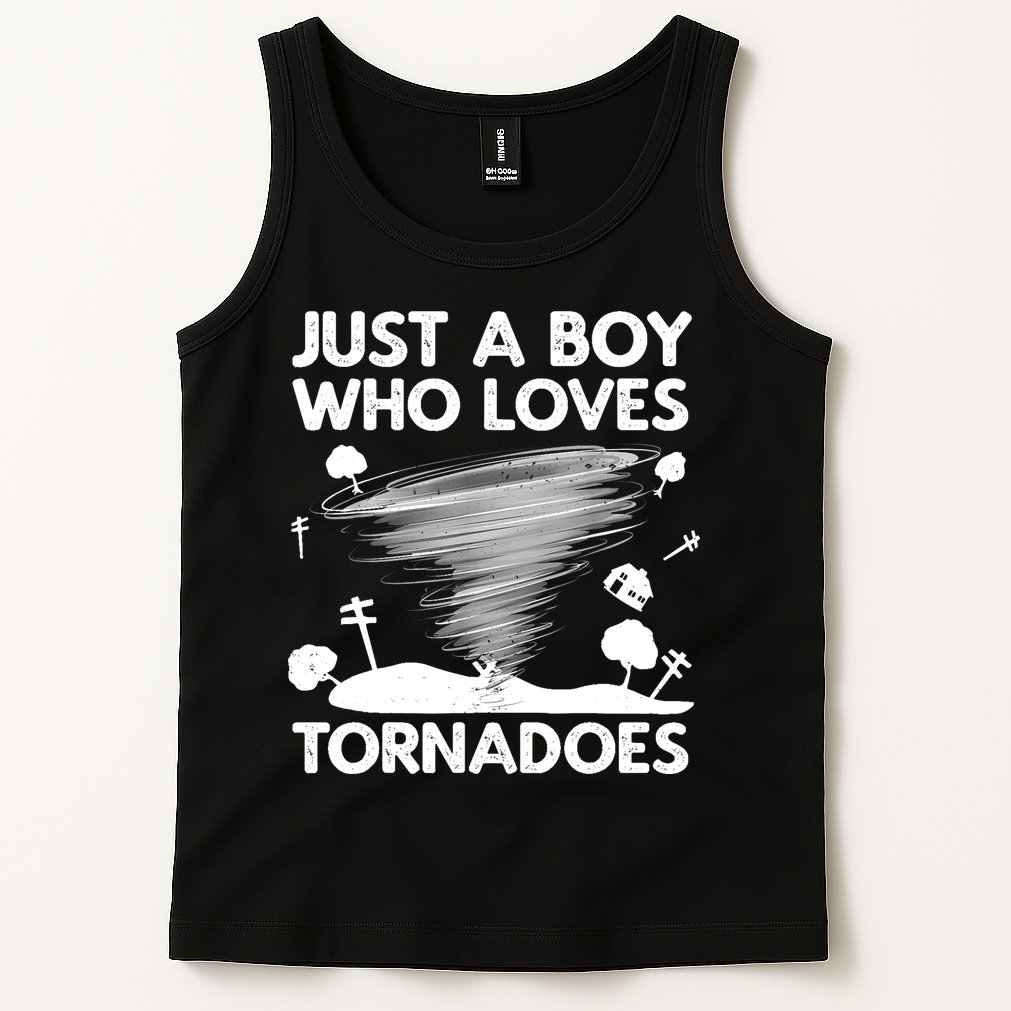Funny Tornado Art For Boy Weather Storm Tornado Chaser Tank Top