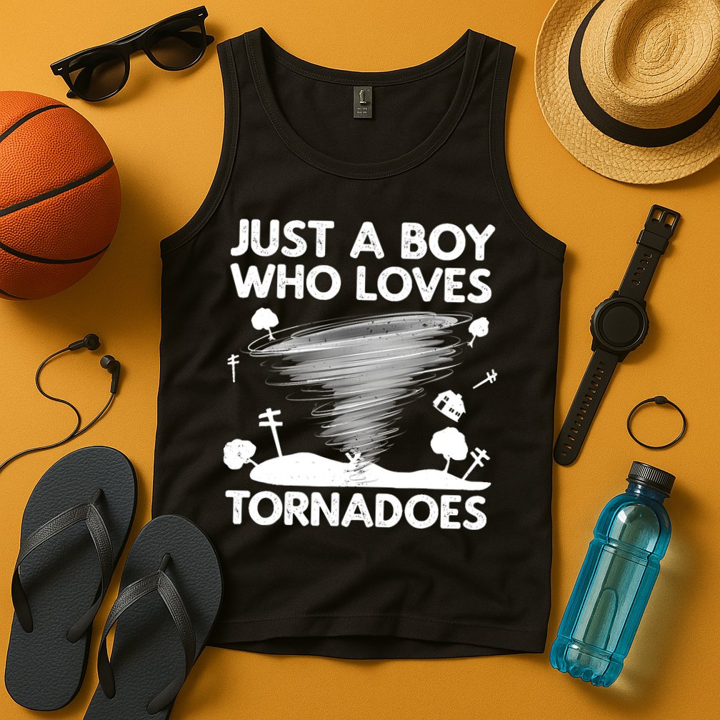 Funny Tornado Art For Boy Weather Storm Tornado Chaser Tank Top