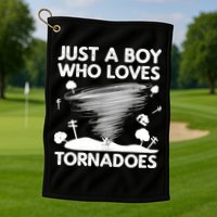 Funny Tornado Art For Boy Weather Storm Tornado Chaser Golf Towel