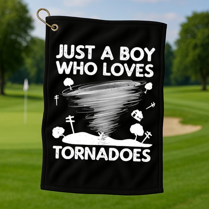 Funny Tornado Art For Boy Weather Storm Tornado Chaser Golf Towel