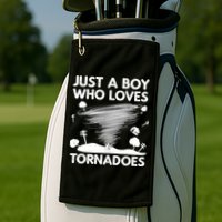 Funny Tornado Art For Boy Weather Storm Tornado Chaser Golf Towel