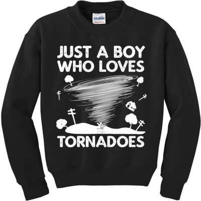Funny Tornado Art For Boy Weather Storm Tornado Chaser Kids Sweatshirt