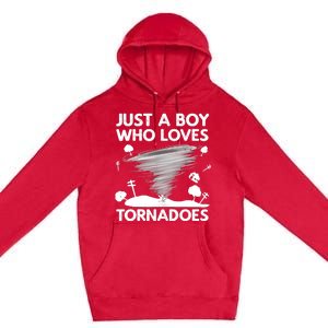 Funny Tornado Art For Boy Weather Storm Tornado Chaser Premium Pullover Hoodie