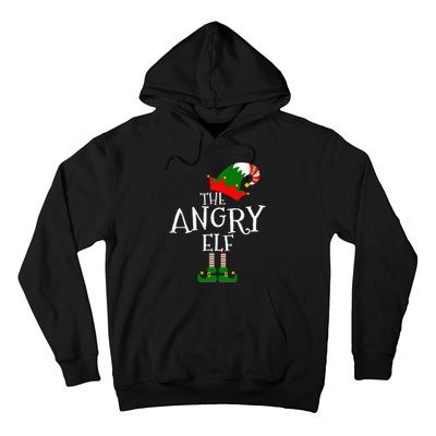 Funny The Angry Elf Matching Family Group Gift Christmas Hoodie