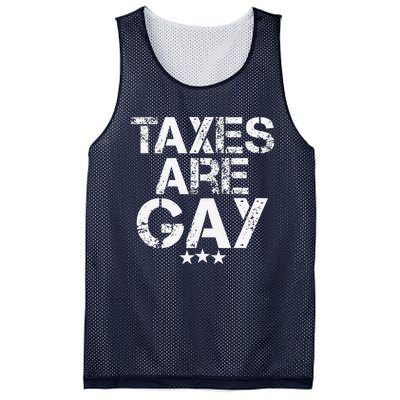 Funny Taxes Are Gay Mesh Reversible Basketball Jersey Tank