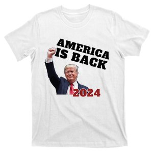 Funny Trump America Is Back 2024 We Won Made History DaddyS T-Shirt