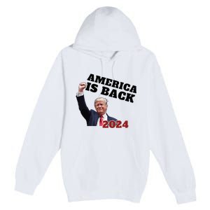 Funny Trump America Is Back 2024 We Won Made History DaddyS Premium Pullover Hoodie