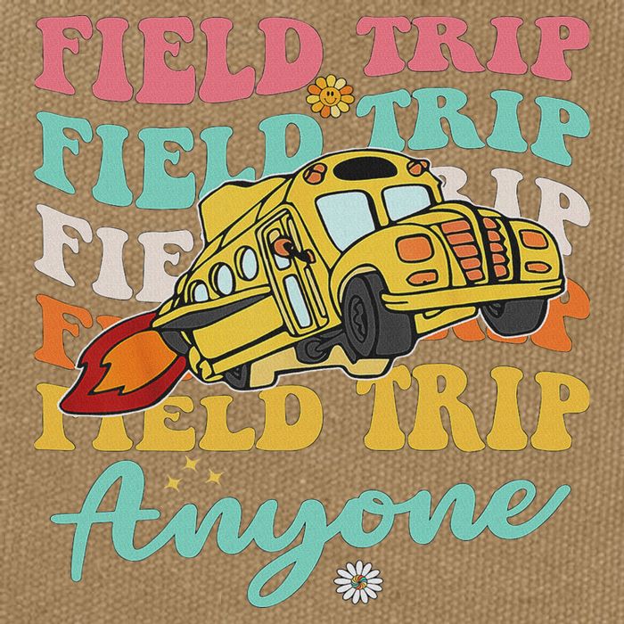 Field Trip Anyone Field Day Teacher Cotton Canvas Backpack