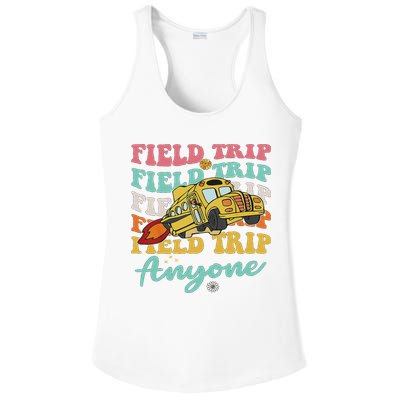 Field Trip Anyone Field Day Teacher Ladies PosiCharge Competitor Racerback Tank