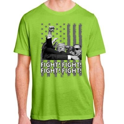 Fight Trump American Flag Rally Shooting Pennsylvania Adult ChromaSoft Performance T-Shirt