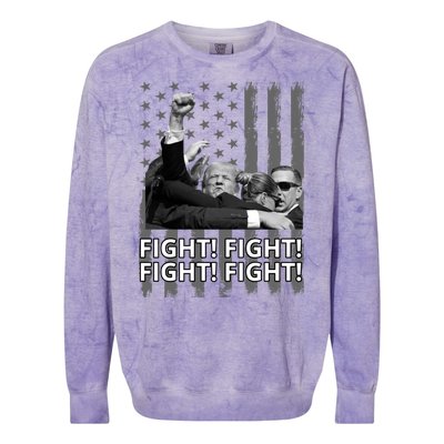 Fight Trump American Flag Rally Shooting Pennsylvania Colorblast Crewneck Sweatshirt