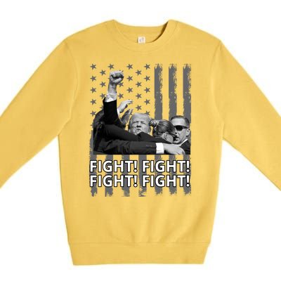 Fight Trump American Flag Rally Shooting Pennsylvania Premium Crewneck Sweatshirt