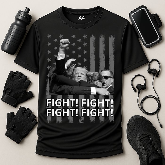 Fight Trump American Flag Rally Shooting Pennsylvania Performance Shirt