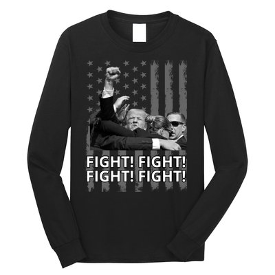 Fight Trump American Flag Rally Shooting Pennsylvania Long Sleeve Shirt