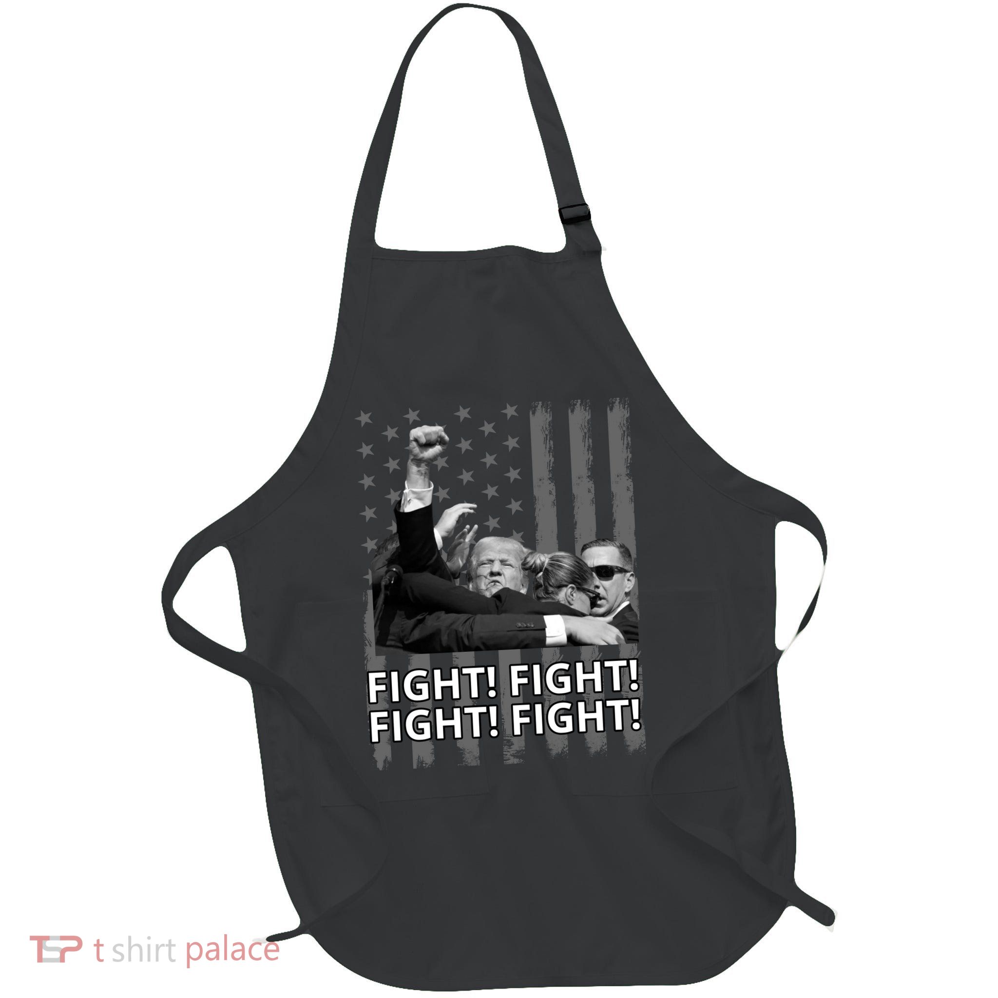Fight Trump American Flag Rally Shooting Pennsylvania Full-Length Apron With Pockets