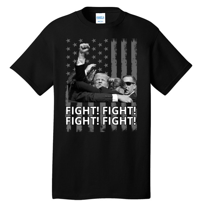 Fight Trump American Flag Rally Shooting Pennsylvania Tall T-Shirt