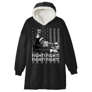 Fight Trump American Flag Rally Shooting Pennsylvania Hooded Wearable Blanket