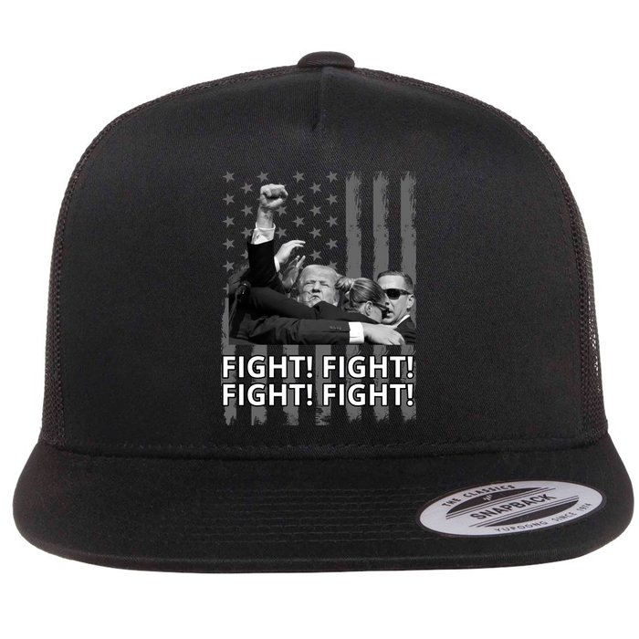 Fight Trump American Flag Rally Shooting Pennsylvania Flatbill Hat