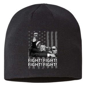 Fight Trump American Flag Rally Shooting Pennsylvania Sustainable Beanie