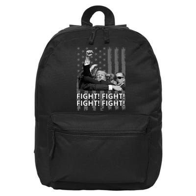 Fight Trump American Flag Rally Shooting Pennsylvania 16 in Basic Backpack