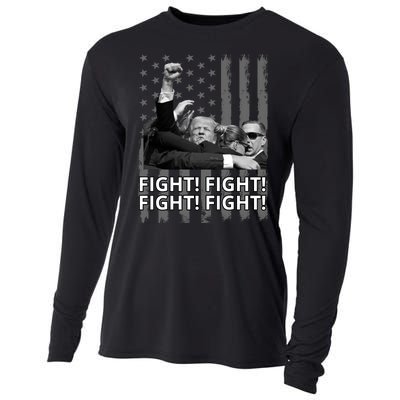 Fight Trump American Flag Rally Shooting Pennsylvania Cooling Performance Long Sleeve Crew