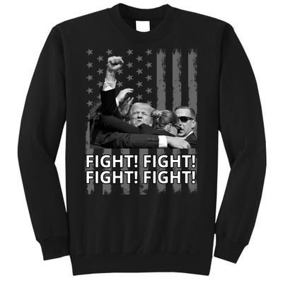 Fight Trump American Flag Rally Shooting Pennsylvania Tall Sweatshirt