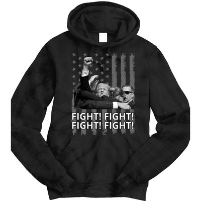 Fight Trump American Flag Rally Shooting Pennsylvania Tie Dye Hoodie