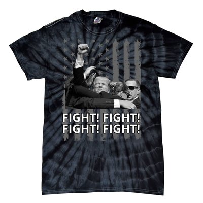 Fight Trump American Flag Rally Shooting Pennsylvania Tie-Dye T-Shirt