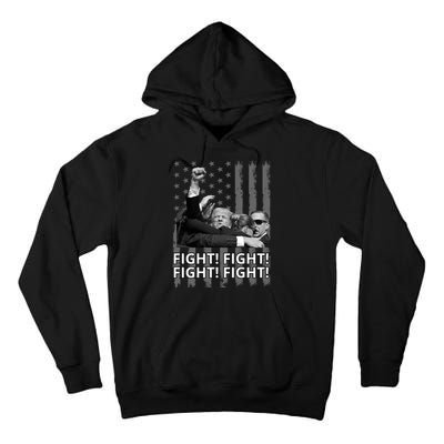 Fight Trump American Flag Rally Shooting Pennsylvania Tall Hoodie